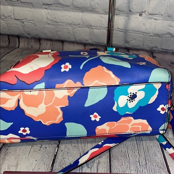 Kate Spade Blue and Orange Floral Crossbody Bag - Picture 7 of 9
